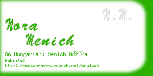 nora menich business card